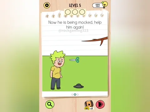 Brain Test 5 Level 5 - Now he is being mocked, help him again! (Image 2)