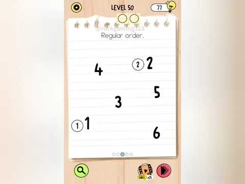 Brain Test 5 Level 50 - Regular order. (Image 1)