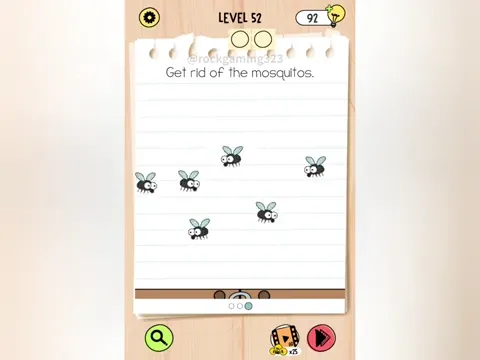 Brain Test 5 Level 52 - Get rid of the mosquitoes. (Image 3)