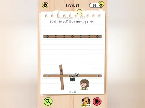 Brain Test 5 Level 52 - Get rid of the mosquitoes. (Image 5)