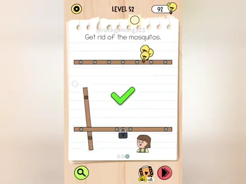 Brain Test 5 Level 52 - Get rid of the mosquitoes. (Image 6)