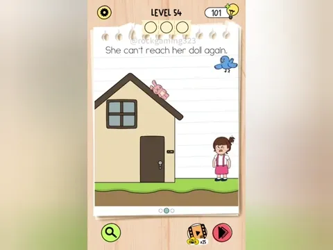 Brain Test 5 Level 54 - She can't reach her doll again. (Image 2)