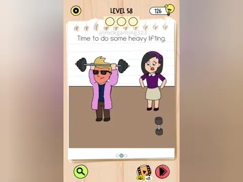 Brain Test 5 Level 58 - Time to do some heavy lifting. (Image 3)