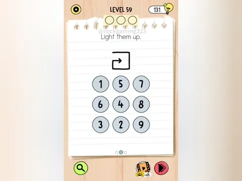 Brain Test 5 Level 59 - Light them up. (Image 1)