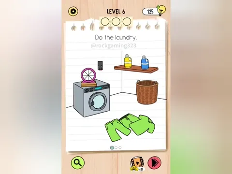 Brain Test 5 Level 6 - Do the laundry. (Image 1)