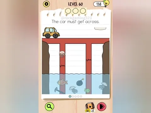 Brain Test 5 Level 60 - The car must get across. (Image 2)