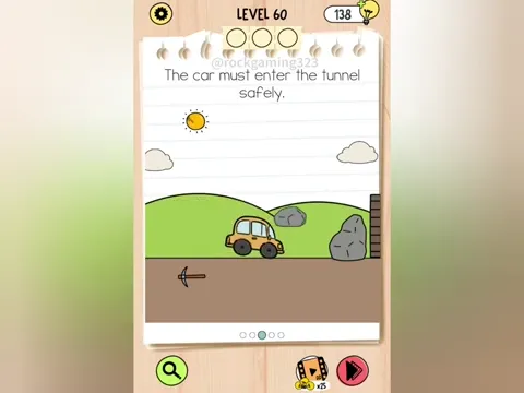 Brain Test 5 Level 60 - The car must enter the tunnel safely. (Image 1)