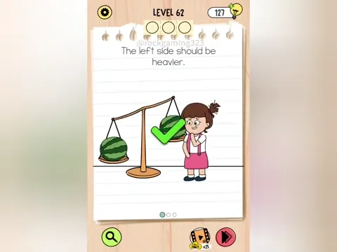 Brain Test 5 Level 62 - The left side should be heavier. (Image 3)
