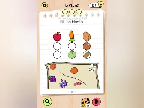 Brain Test 5 Level 62 - Fill the blanks. (Image 1)