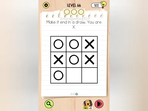 Brain Test 5 Level 66 - Make it end in a draw. You are X (Image 3)