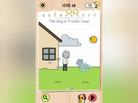 Brain Test 5 Level 68 - The dog is frozen now! (Image 2)