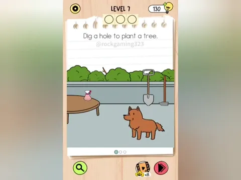 Brain Test 5 Level 7 - Dig a hole to plant a tree. (Image 1)