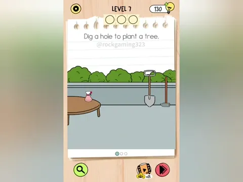 Brain Test 5 Level 7 - Dig a hole to plant a tree. (Image 2)