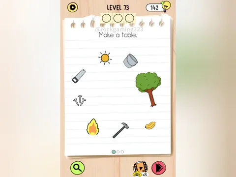 Brain Test 5 Level 73 - Make a table. (Image 1)
