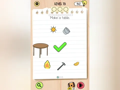 Brain Test 5 Level 73 - Make a table. (Image 3)