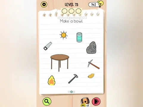 Brain Test 5 Level 73 - Make a bowl. (Image 1)