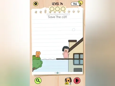 Brain Test 5 Level 74 - Save the cat! (Image 1)