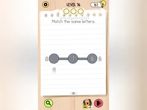 Brain Test 5 Level 76 - Match the same letters. (Image 2)