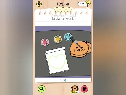 Brain Test 5 Level 78 - Draw a heart. (Image 1)