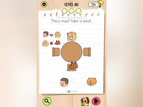 Brain Test 5 Level 80 - They must take a seat. (Image 1)