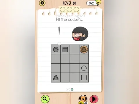Brain Test 5 Level 81 - Fill the sockets. (Image 1)