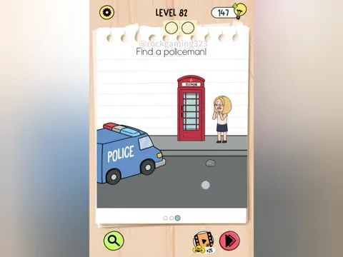Brain Test 5 Level 82 - Find a policeman! (Image 1)