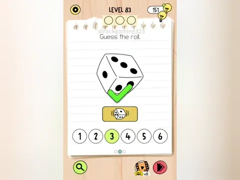 Brain Test 5 Level 83 - Guess the roll. (Image 2)