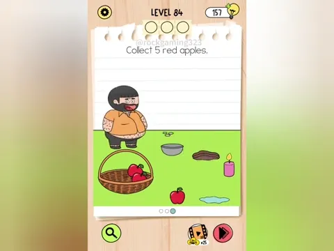 Brain Test 5 Level 84 - Collect 5 red apples. (Image 3)