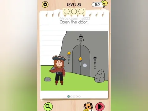 Brain Test 5 Level 85 - Open the door. (Image 1)