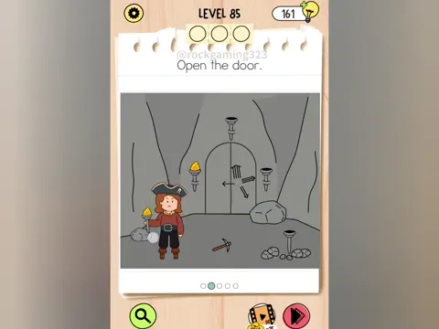Brain Test 5 Level 85 - Open the door. (Image 2)