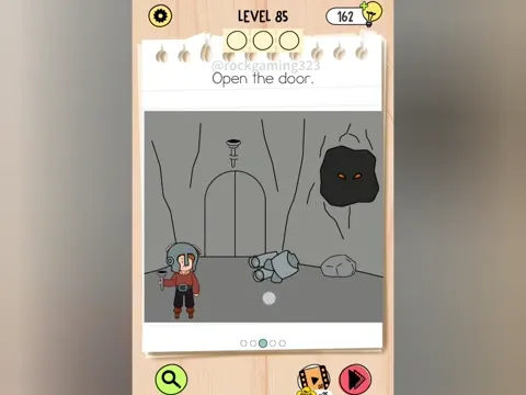 Brain Test 5 Level 85 - Open the door. (Image 3)