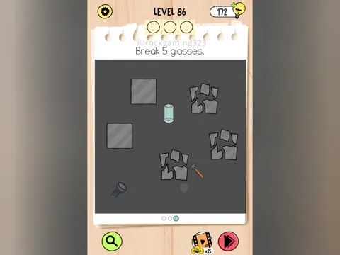 Brain Test 5 Level 86 - Break 5 glasses. (Image 2)