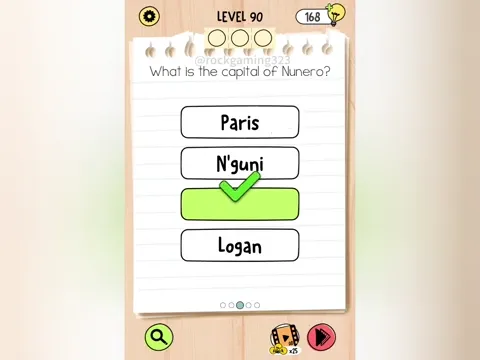 Brain Test 5 Level 90 - What is the capital of Nunero? (Image 2)