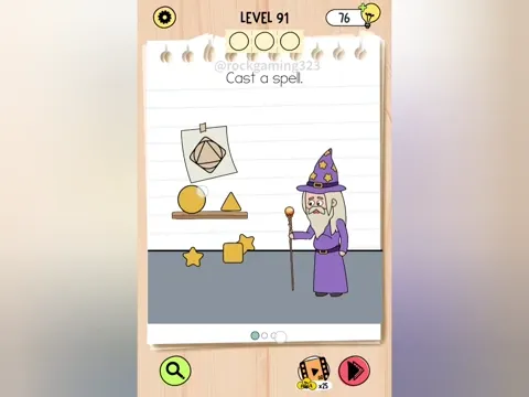 Brain Test 5 Level 91 - Cast a spell. (Image 1)