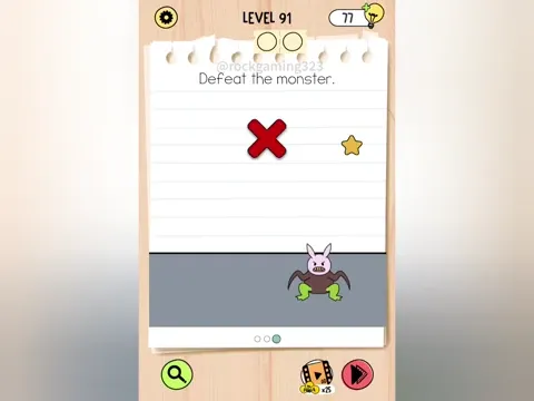 Brain Test 5 Level 91 - Defeat the monster. (Image 3)