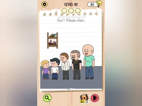 Brain Test 5 Level 92 - Sort these men. (Image 1)