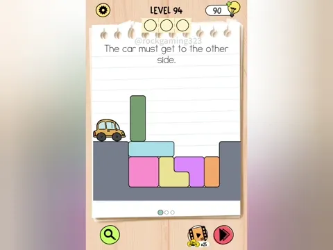 Brain Test 5 Level 94 - The car must get to the other side. (Image 3)