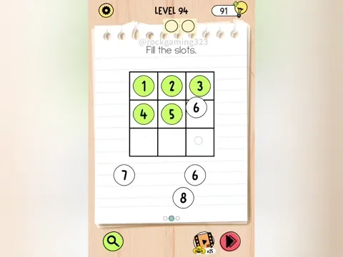 Brain Test 5 Level 94 - Fill the slots. (Image 2)