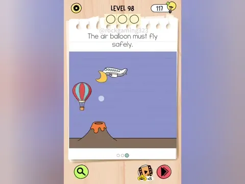 Brain Test 5 Level 98 - The air balloon must fly safely. (Image 2)