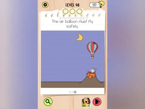 Brain Test 5 Level 98 - The air balloon must fly safely. (Image 3)